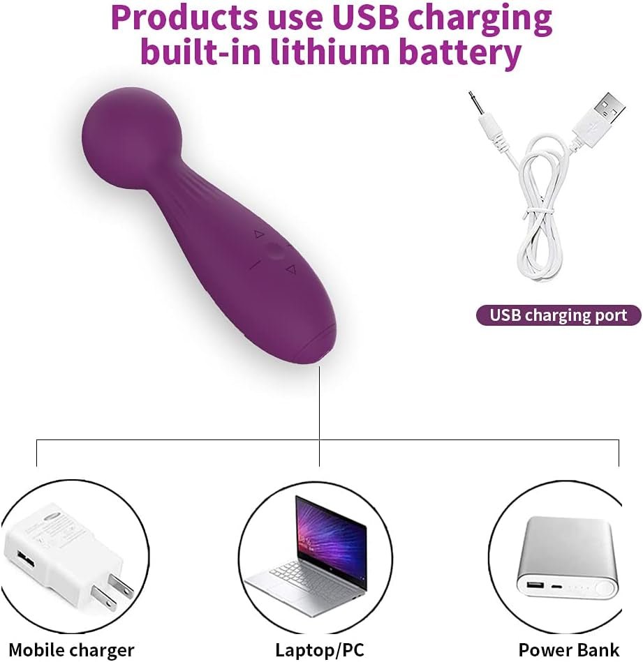 VioletRush Clit Stimulation Wand Vibrator