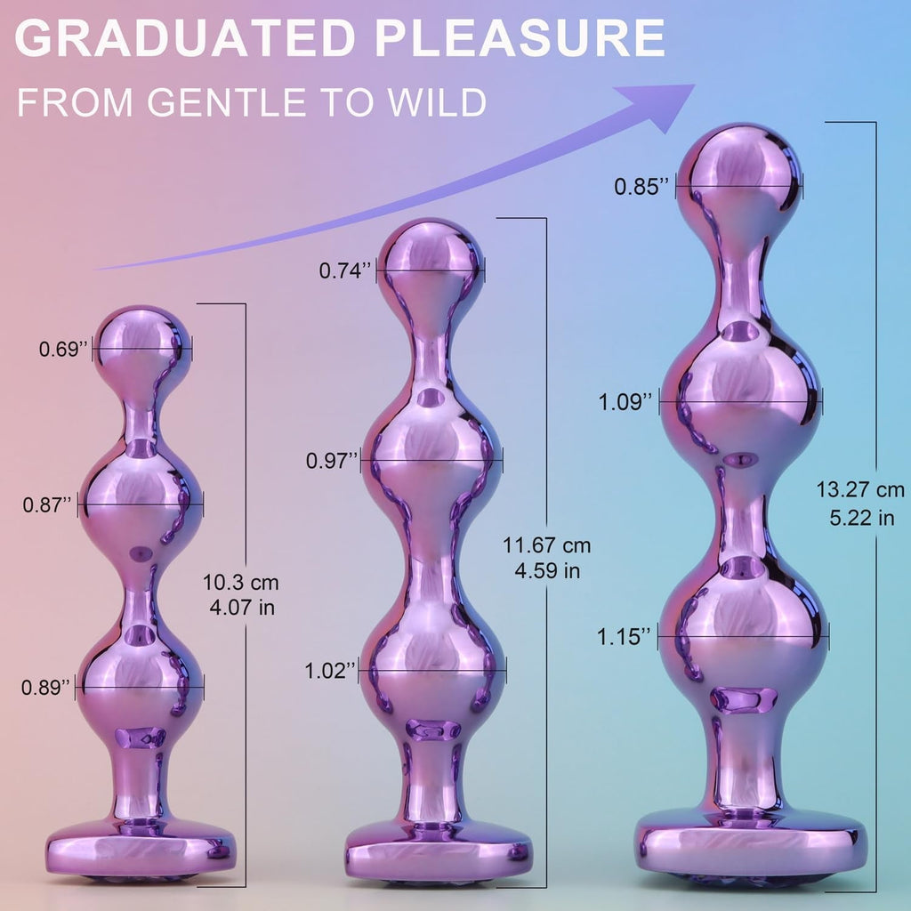 VioletSteel Luxe Butt Plug Trio