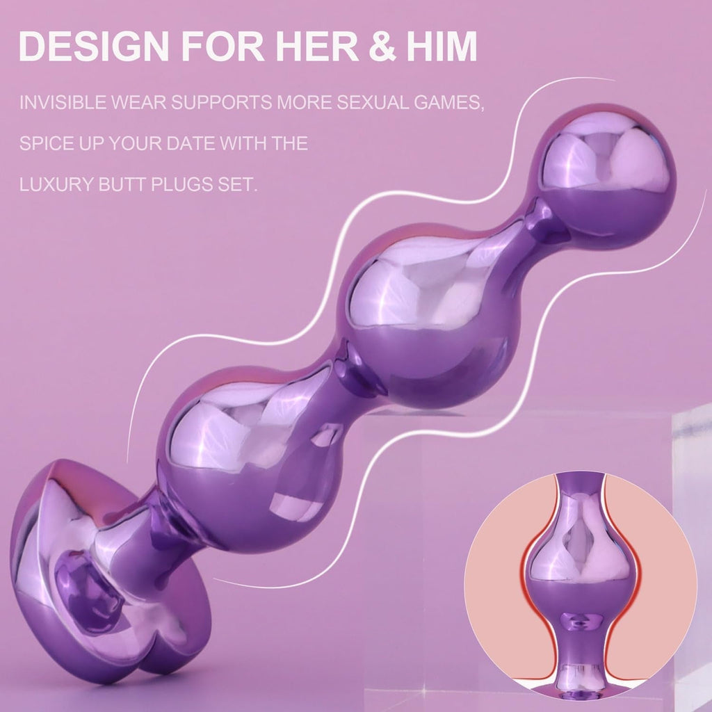 VioletSteel Luxe Butt Plug Trio