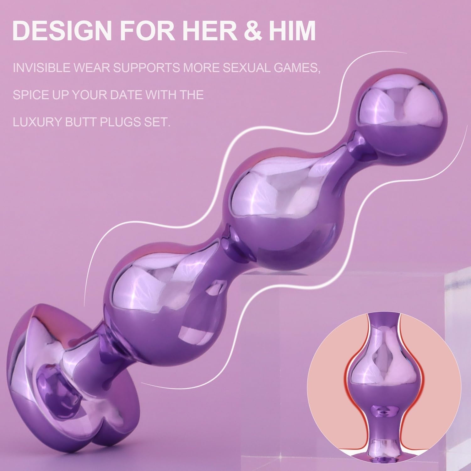 VioletSteel Luxe Butt Plug Trio