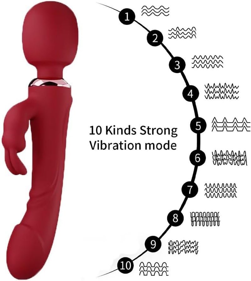 VioletTriad Triple Stimulation Rabbit Dildo Wand