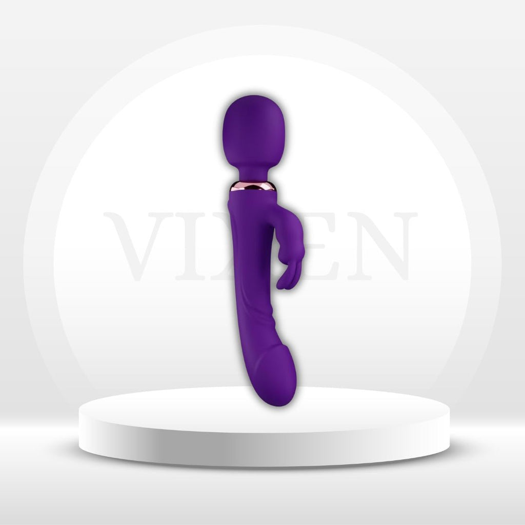 VioletTriad Triple Stimulation Rabbit Dildo Wand