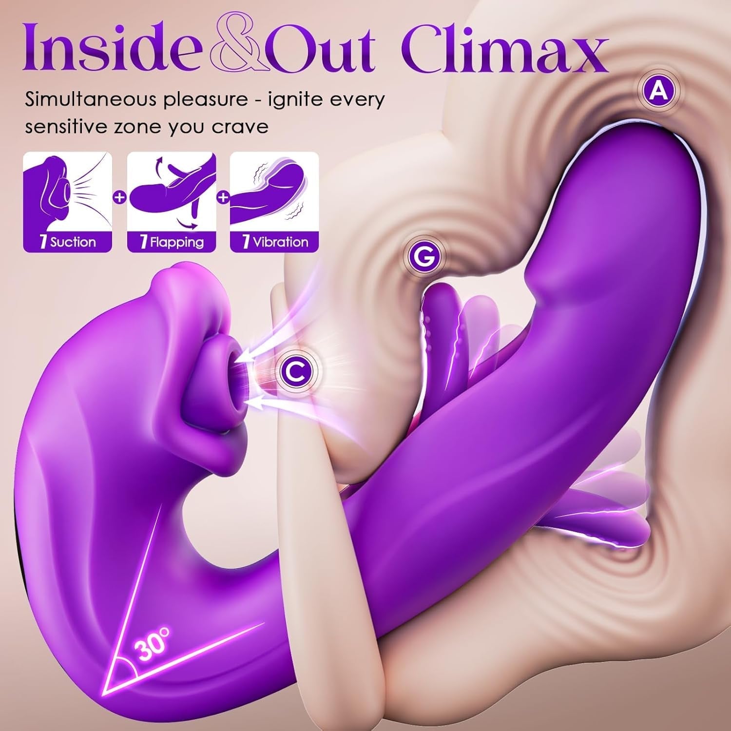 VixenNova AI Suction G-Spot Flapping Vibrator