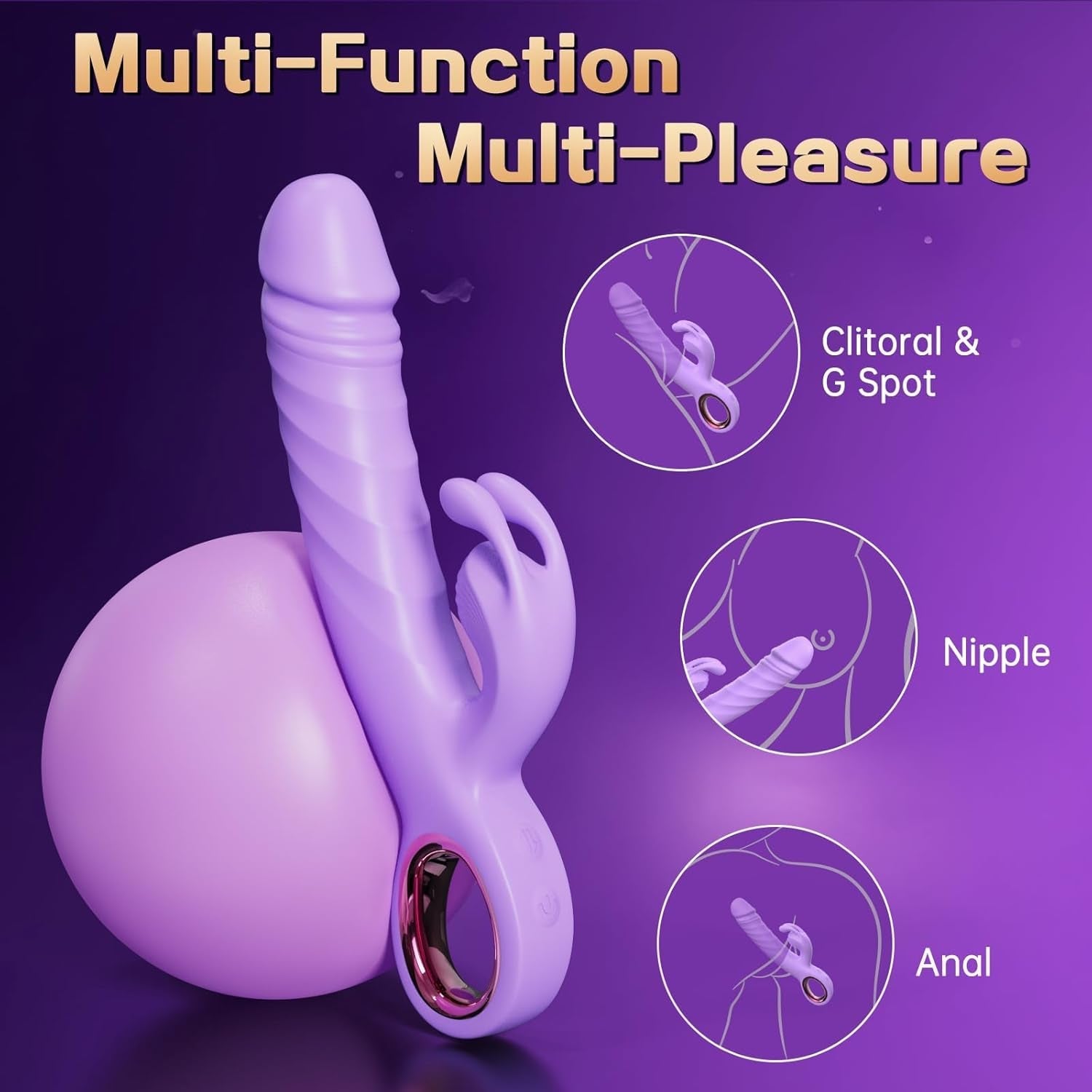 VixenPulse 3-in-1 Thrusting Rabbit Vibrator