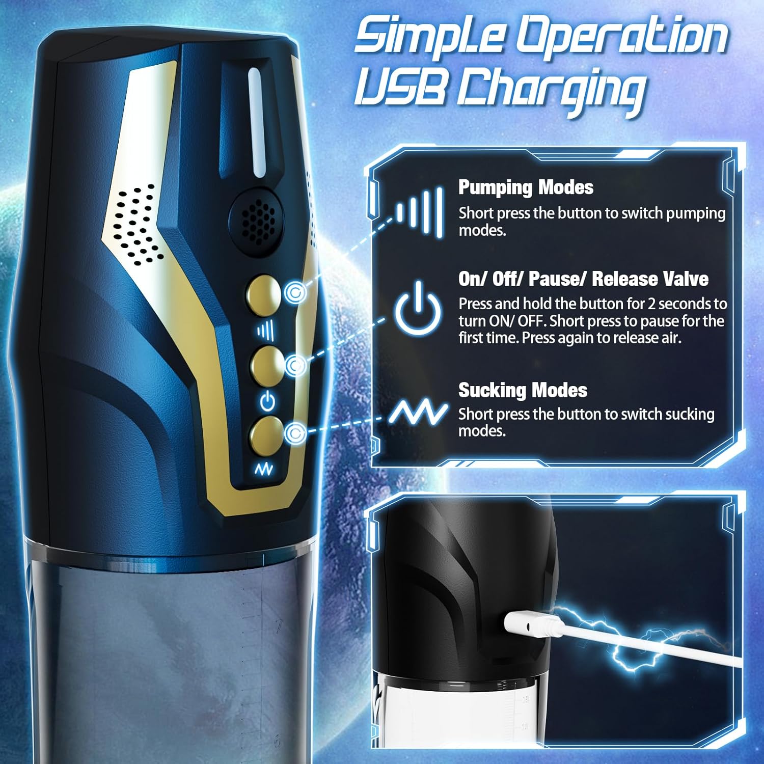 VocalPump 4X Smart Penis Pump Stroker