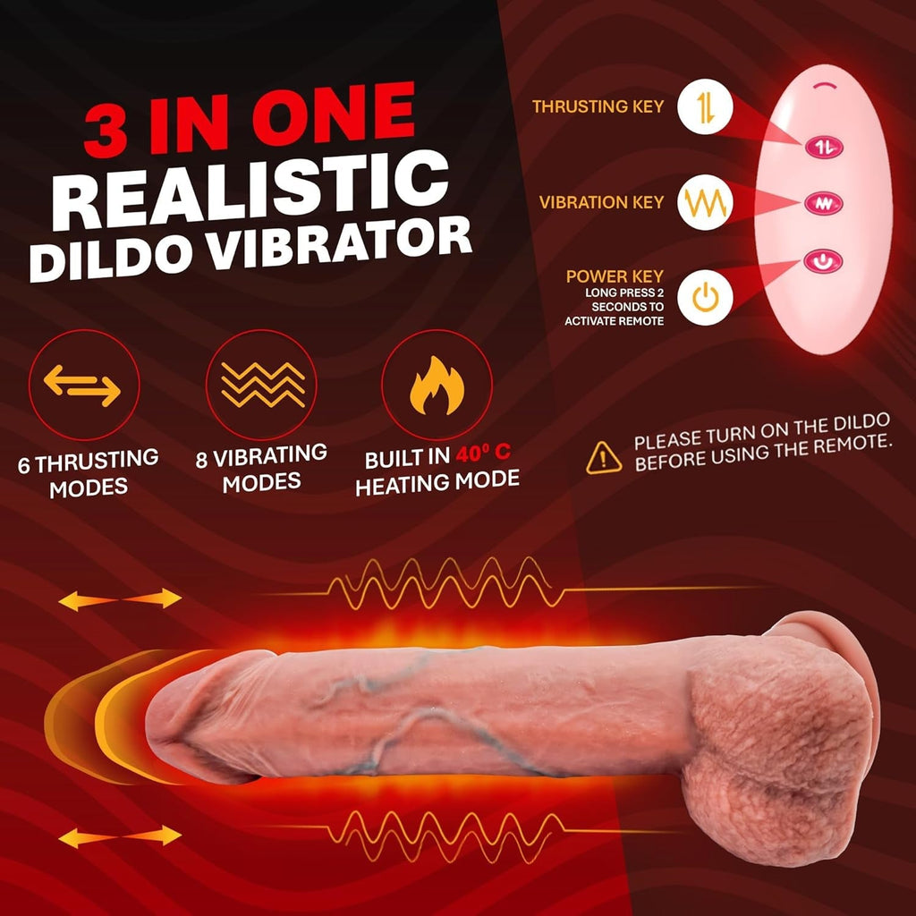WarmRush Heated Thrusting G-Spot Dildo