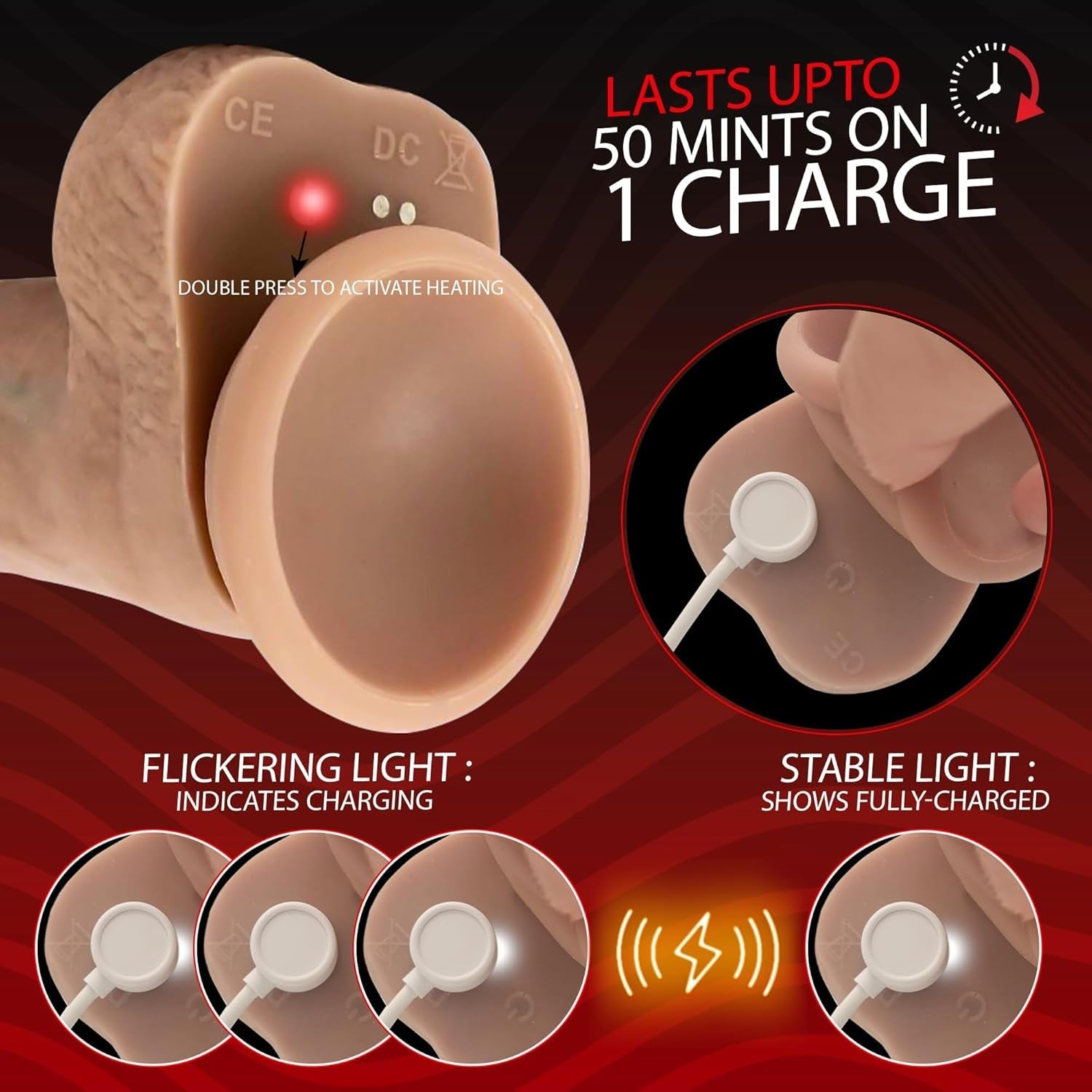 WarmRush Heated Thrusting G-Spot Dildo