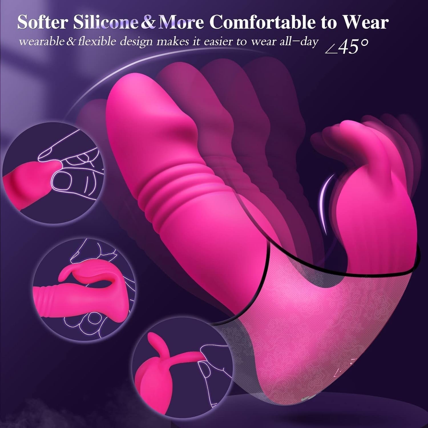PulseFlex Wearable Panty Thrusting Rabbit Vibrator