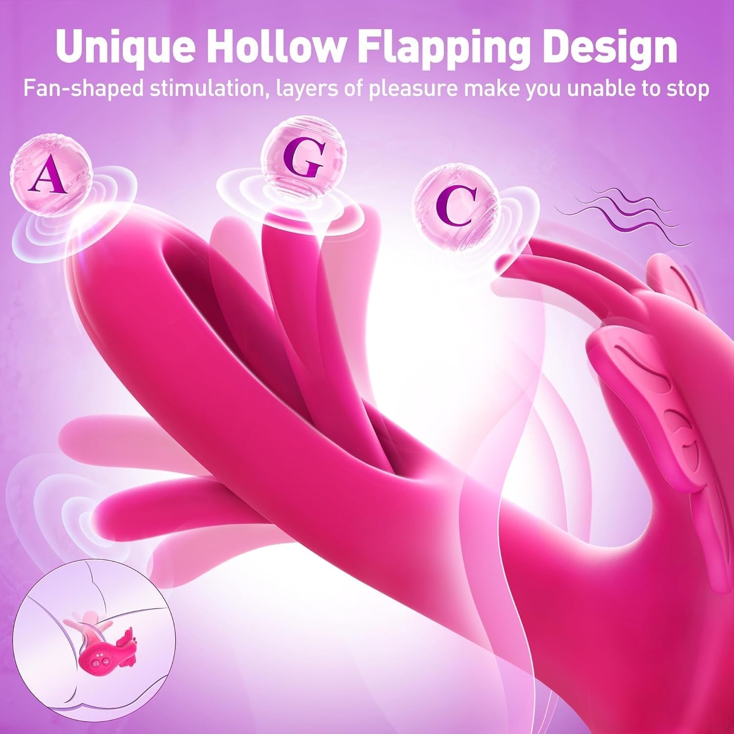 PulseFlare Wearable Rabbit Vibrator with App Control