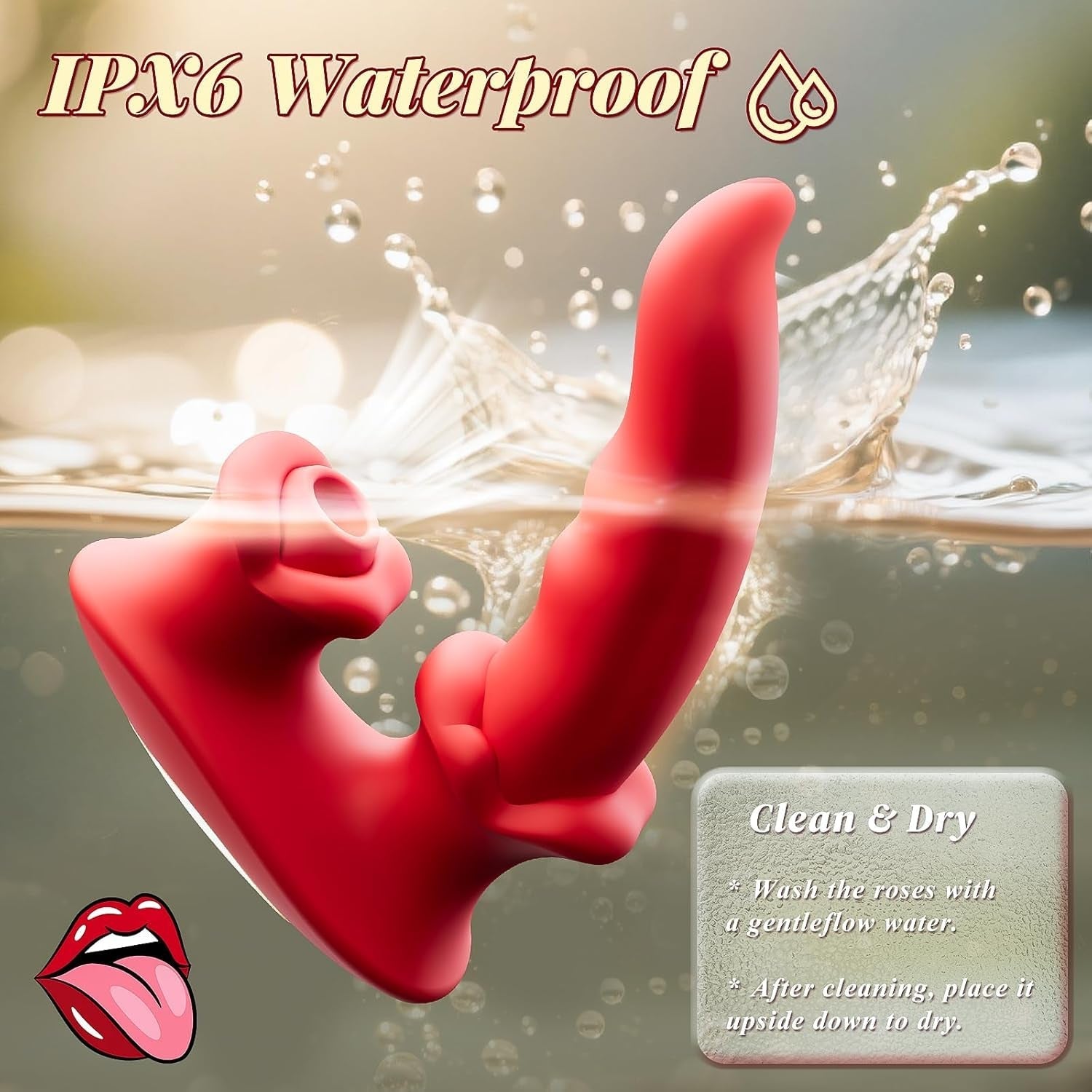 WhisperBloom Rose Sucking & Licking Vibrator
