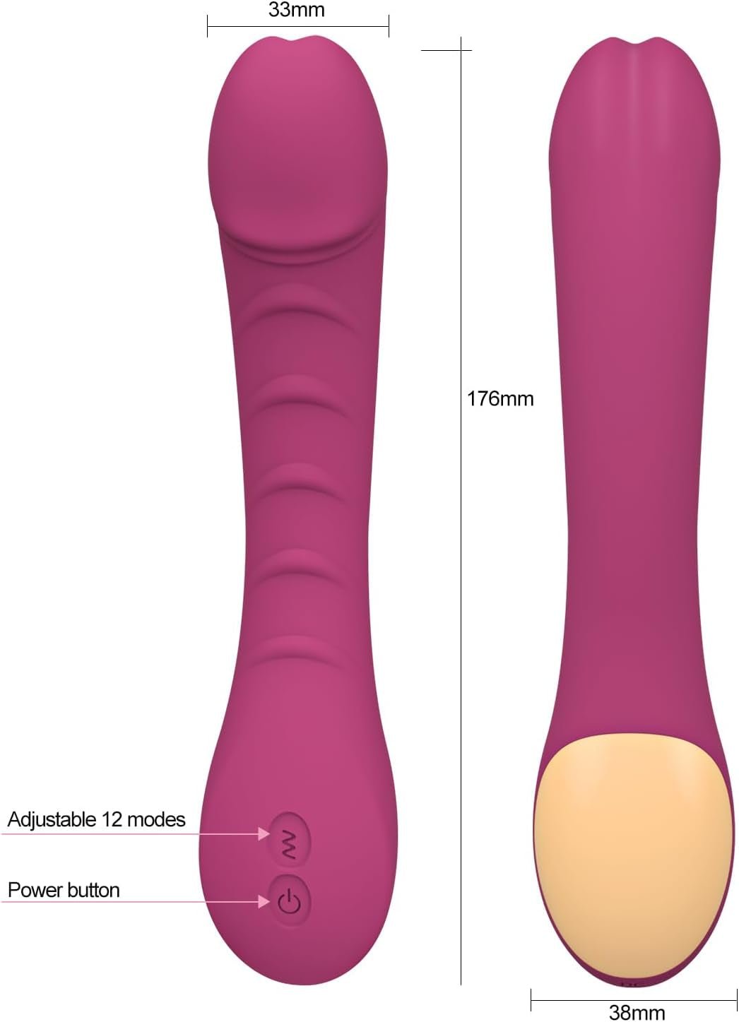 WhisperCurve G-Spot Vibrator Dildo
