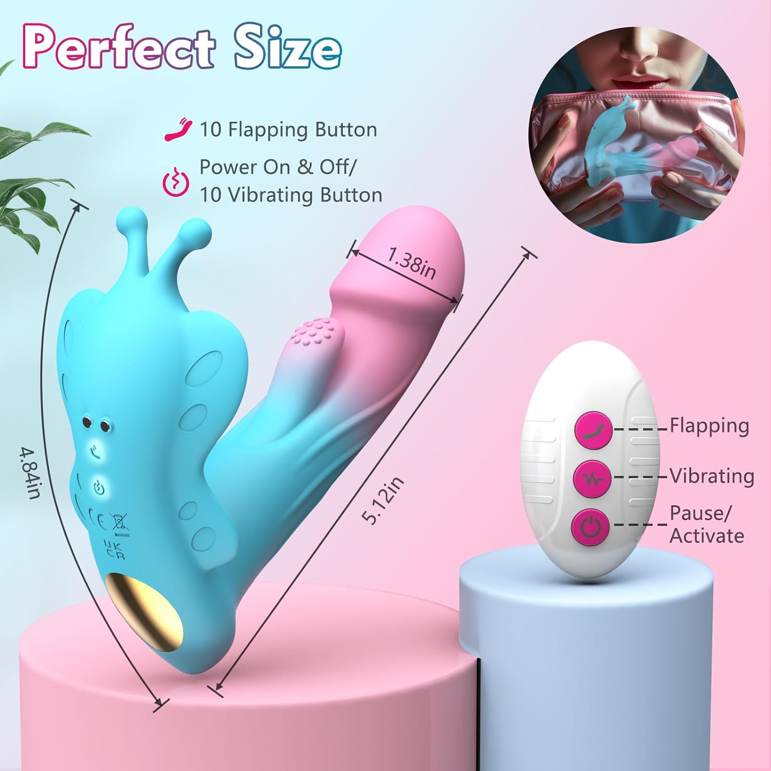 WhisperLink Triple Tease Butterfly Panty Vibrator