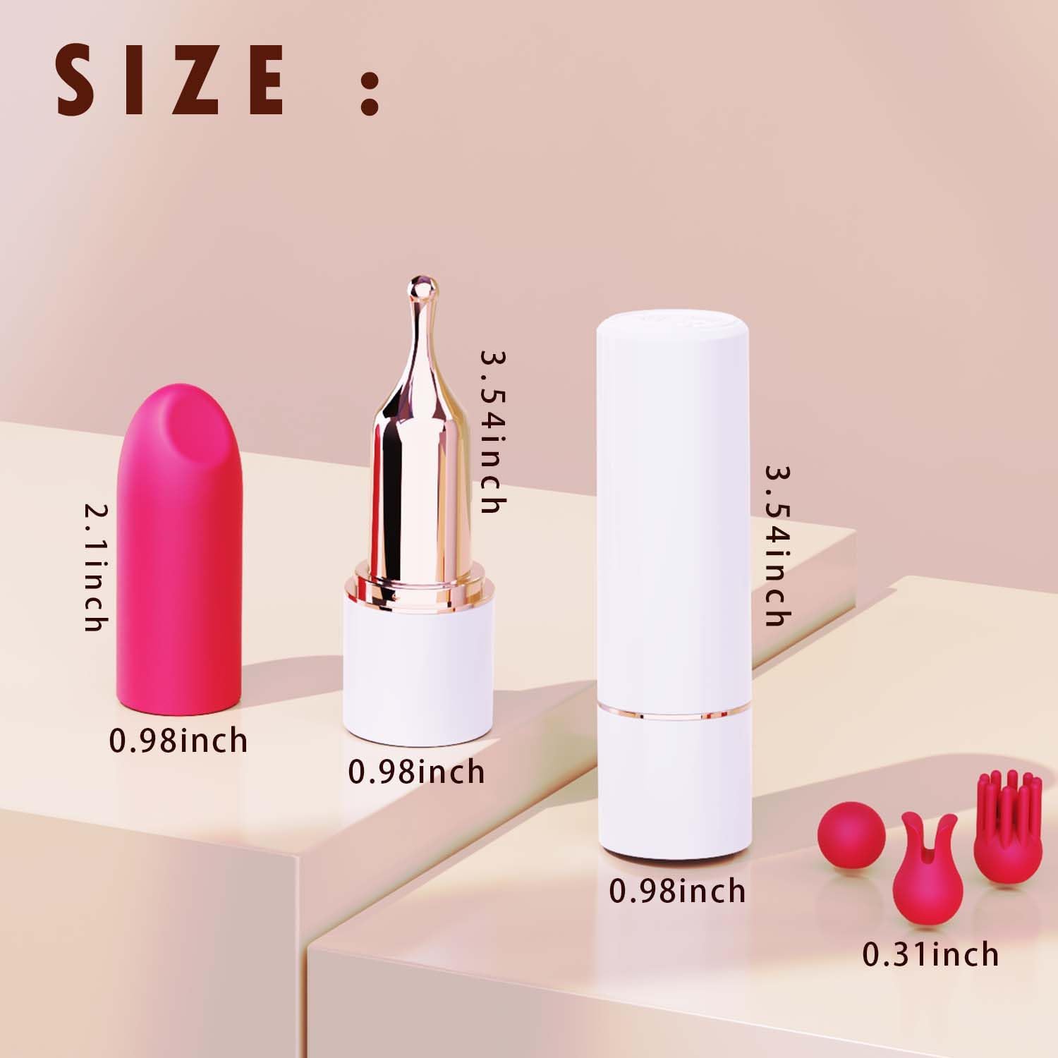 WhisperLuxe 4-Head Lipstick Vibrator