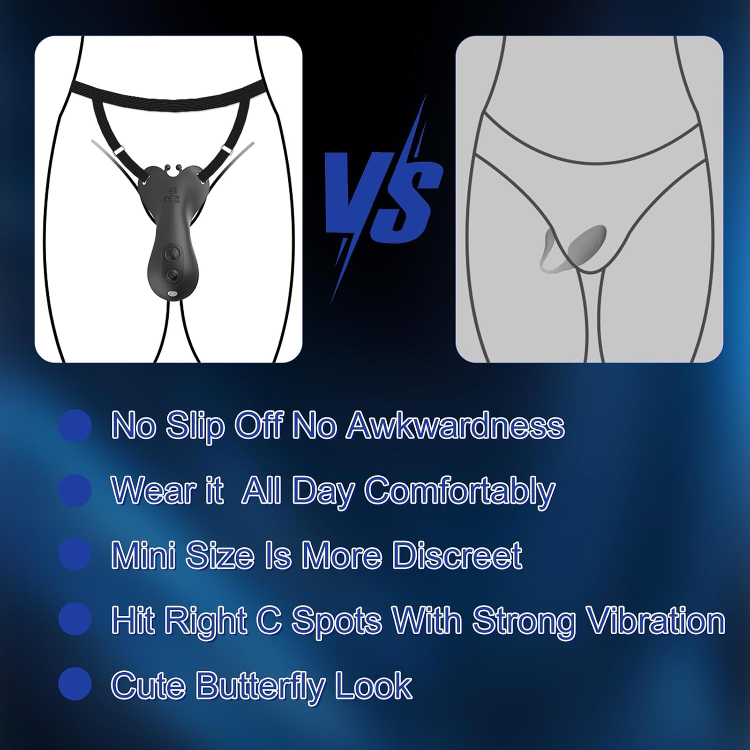 WhisperWing Discreet Butterfly Panty Vibrator for Couples