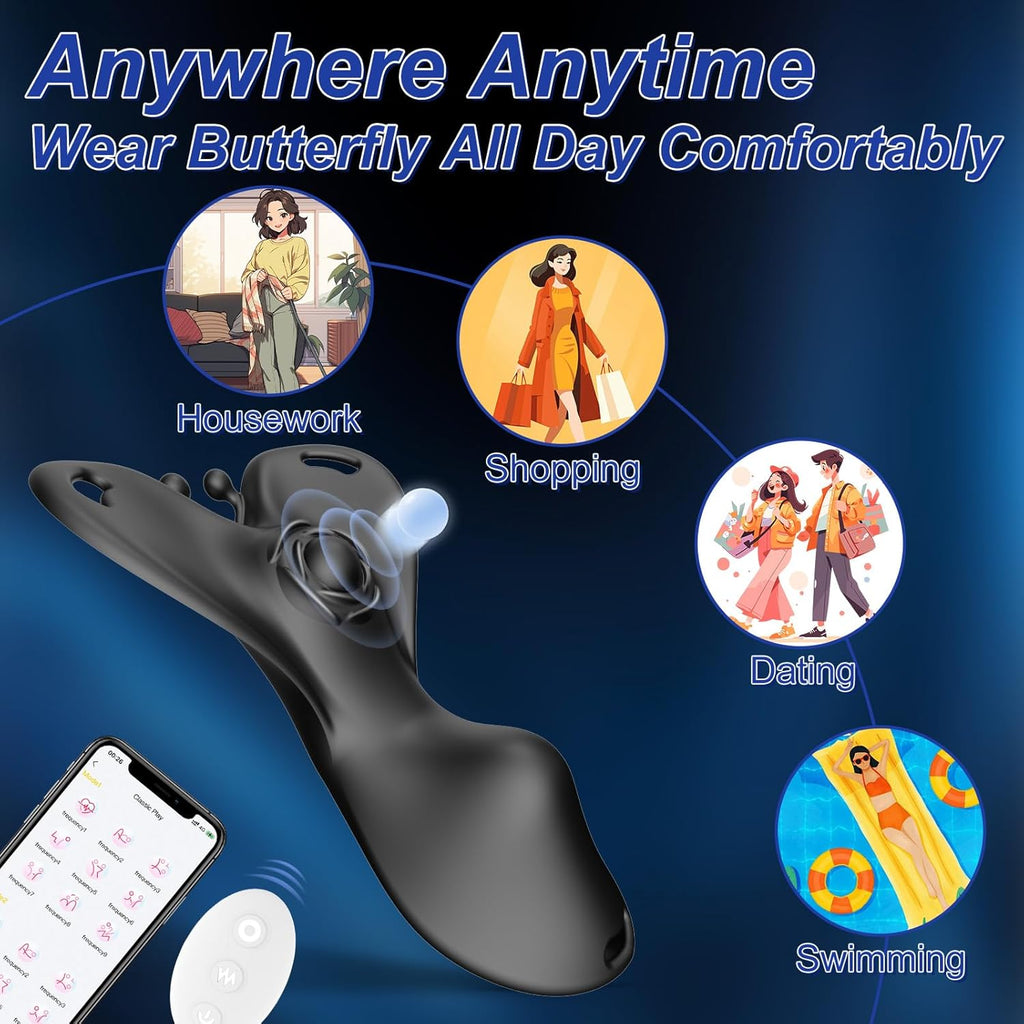WhisperWing Discreet Butterfly Panty Vibrator for Couples