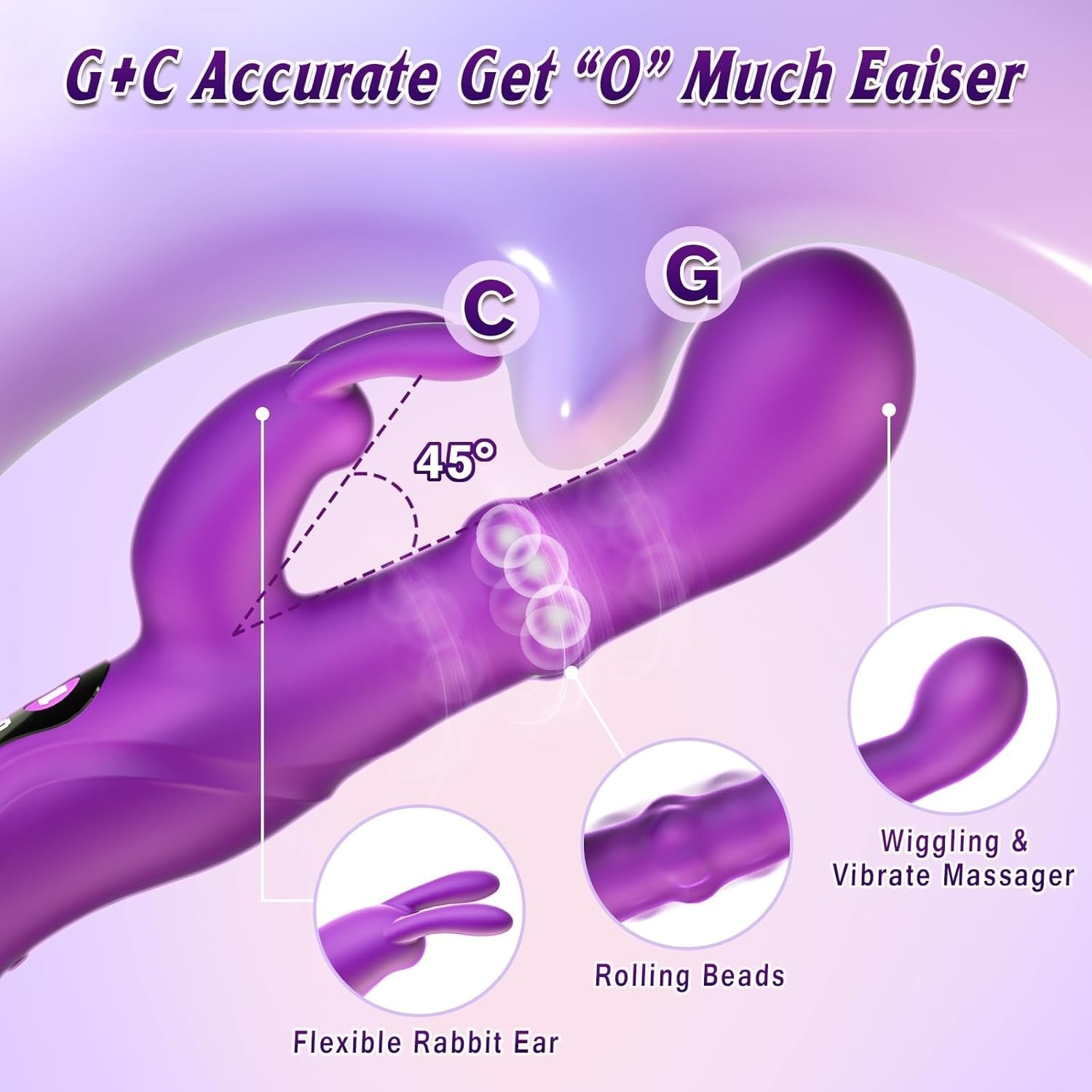 WiggleRush Thrusting Wiggling Rabbit Vibrator