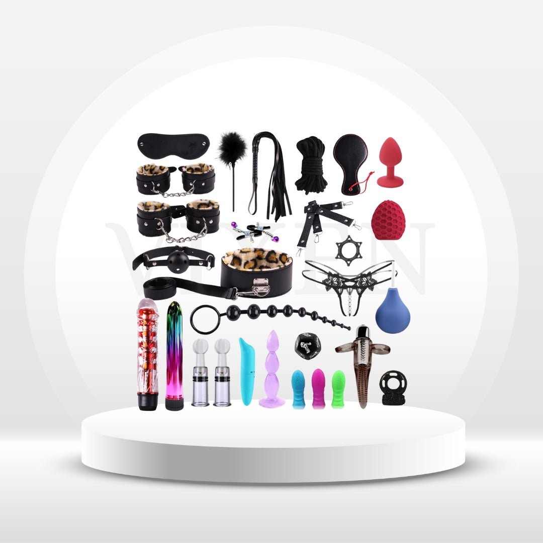 WildLuxe 30-Piece Leopard BDSM Set