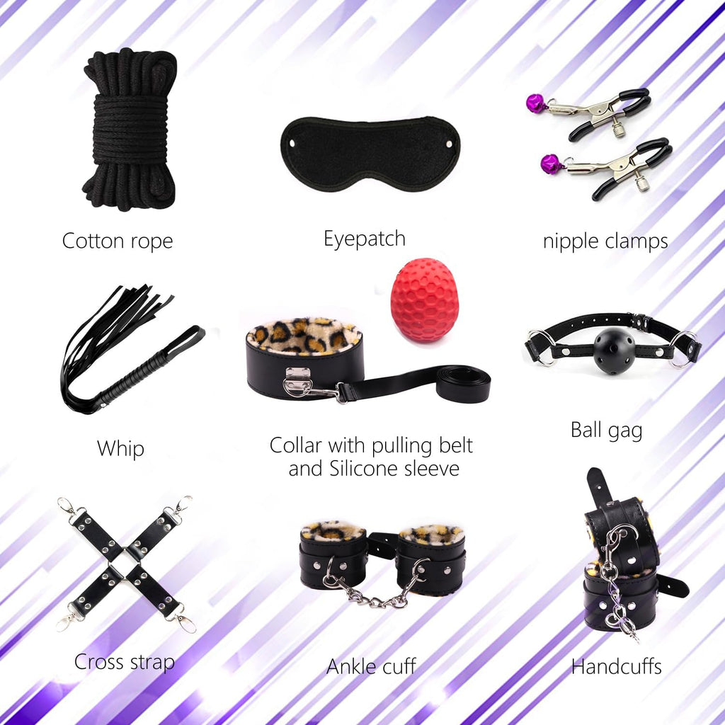 WildLuxe 30-Piece Leopard BDSM Set