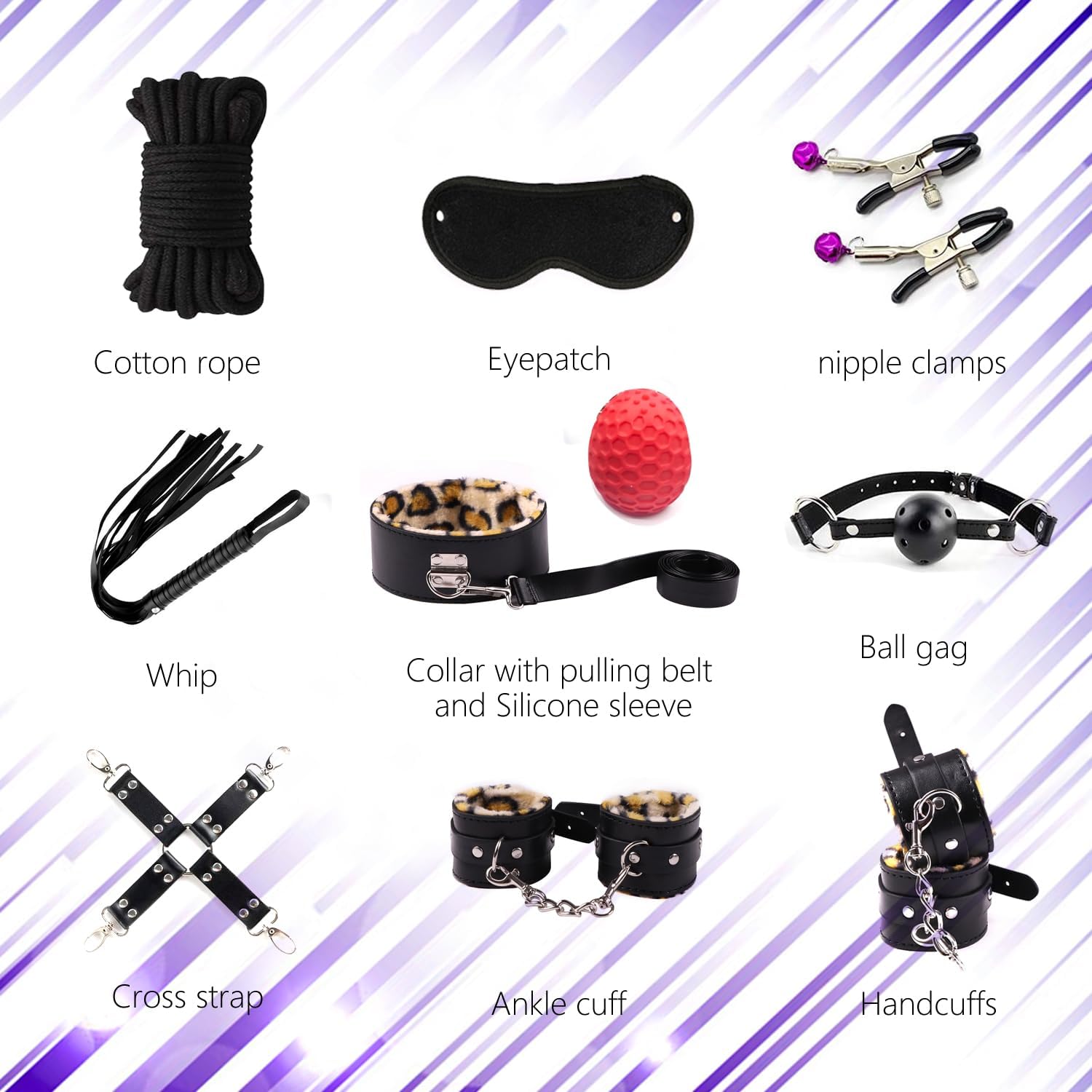 WildLuxe 30-Piece Leopard BDSM Set