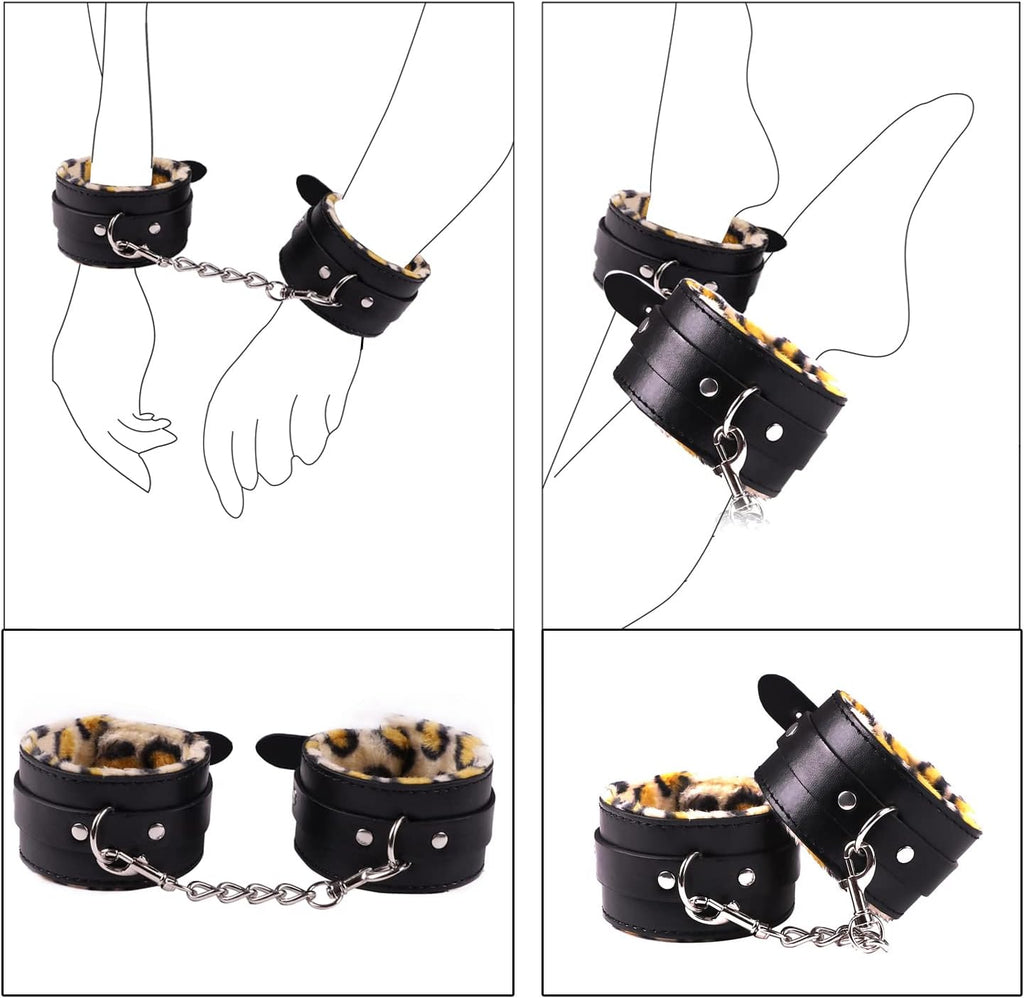 WildLuxe 30-Piece Leopard BDSM Set
