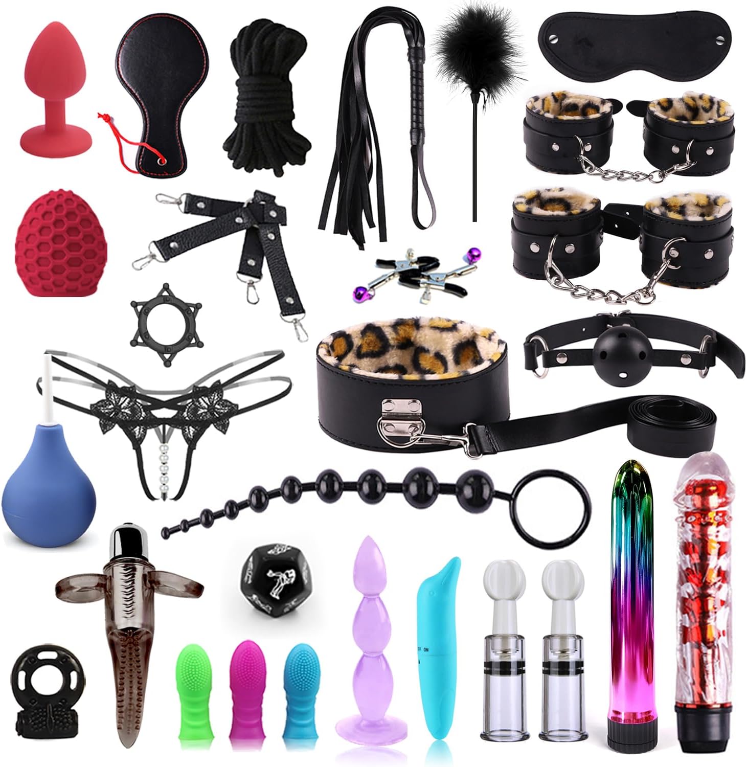 WildLuxe 30-Piece Leopard BDSM Set