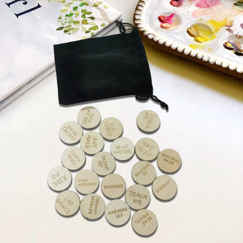 Wooden Date Night Spicy Tokens