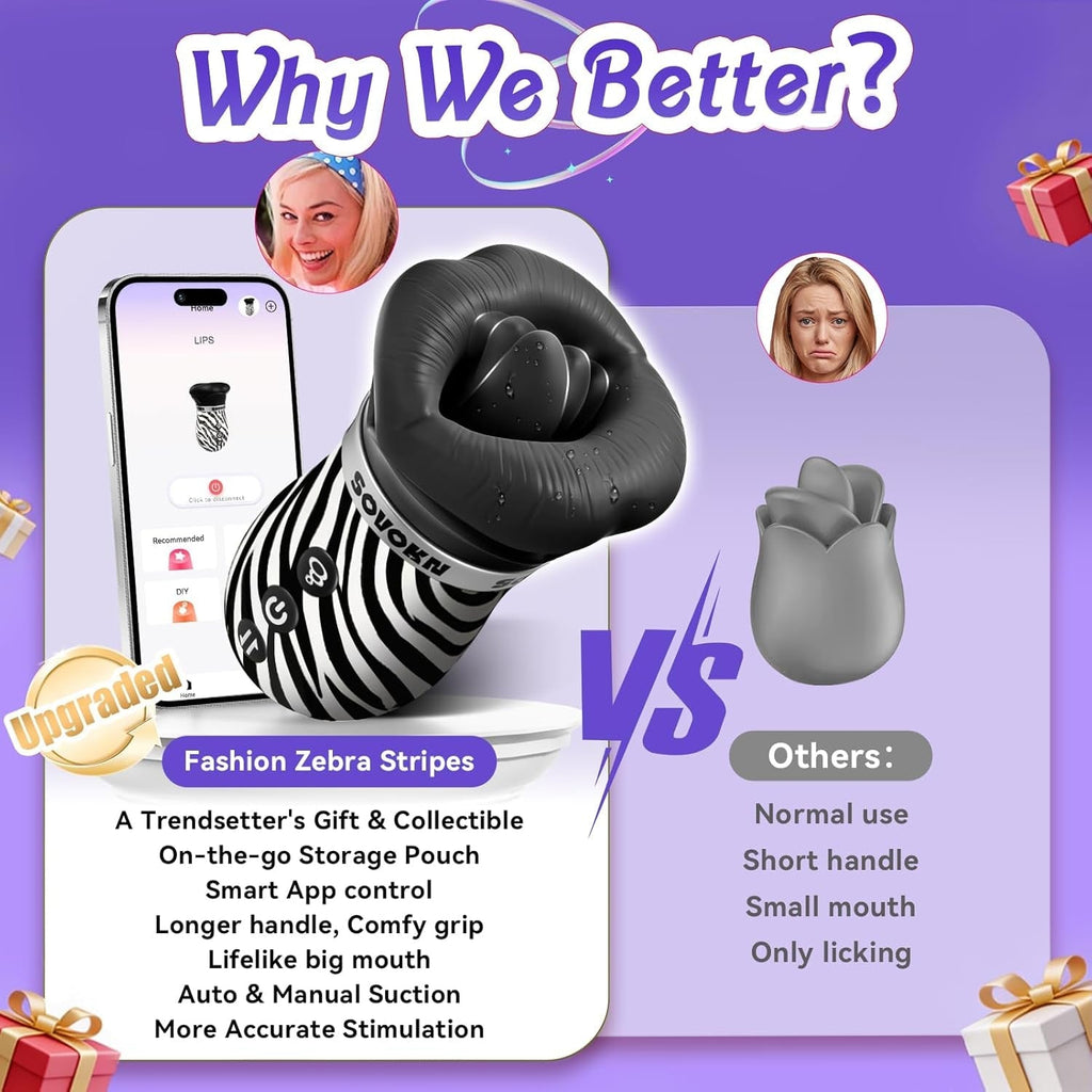ZebraKiss AI Mouth Suction Vibrator