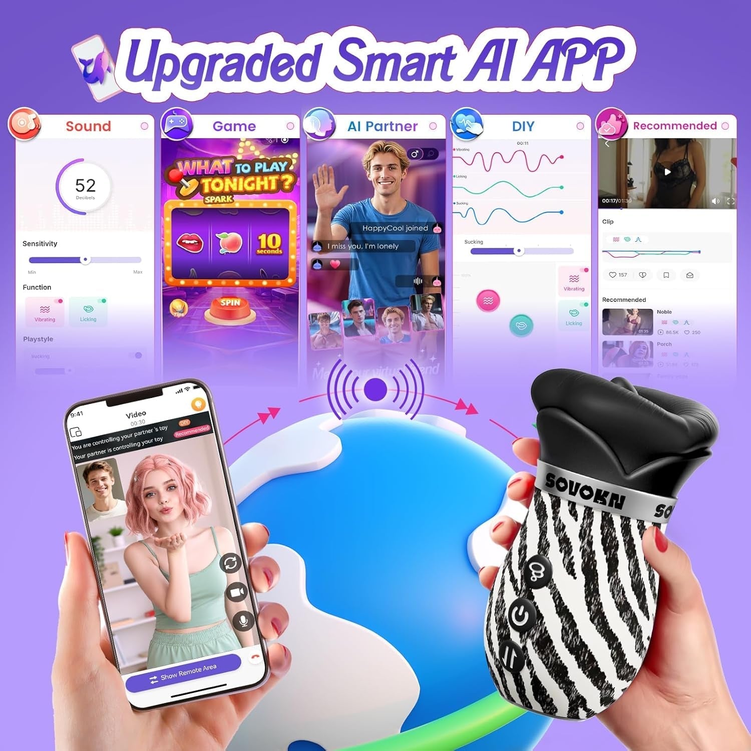 ZebraKiss AI Mouth Suction Vibrator